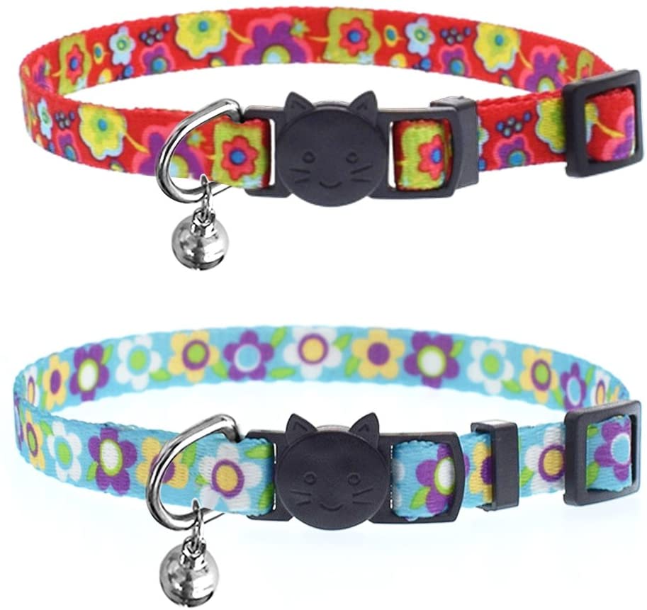 ABIsedrin Cat Collar with Bells and Safety Quick Release ...