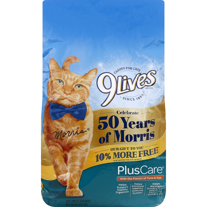 9 Lives Cat Food, Plus Care (55.5 oz)