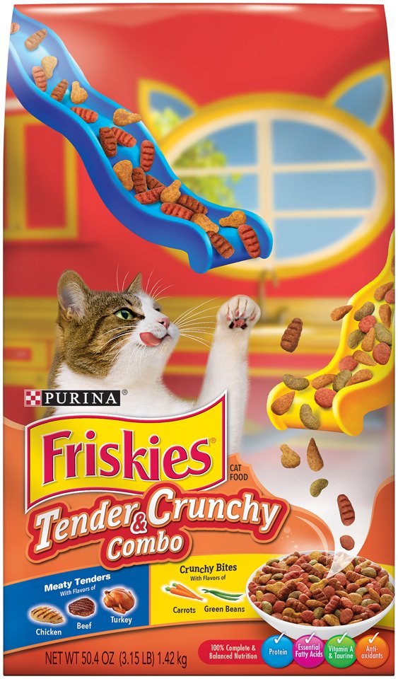 Friskies Dry Cat Food, Tender &  Crunchy Combo, 3.15 lb ...