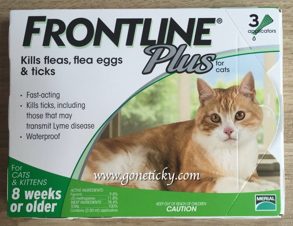Frontline Plus (3 doses) for Cats kills fleas, flea eggs ...