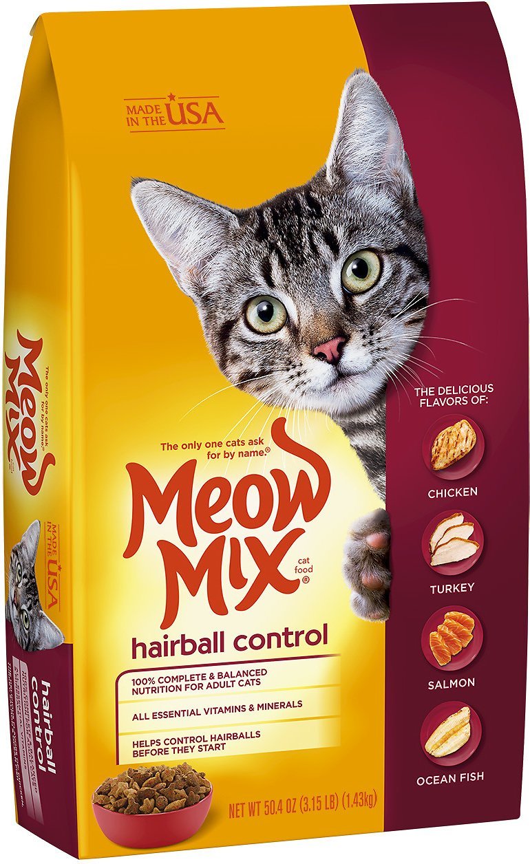 Meow Mix Hairball Control Dry Cat Food, 3.15