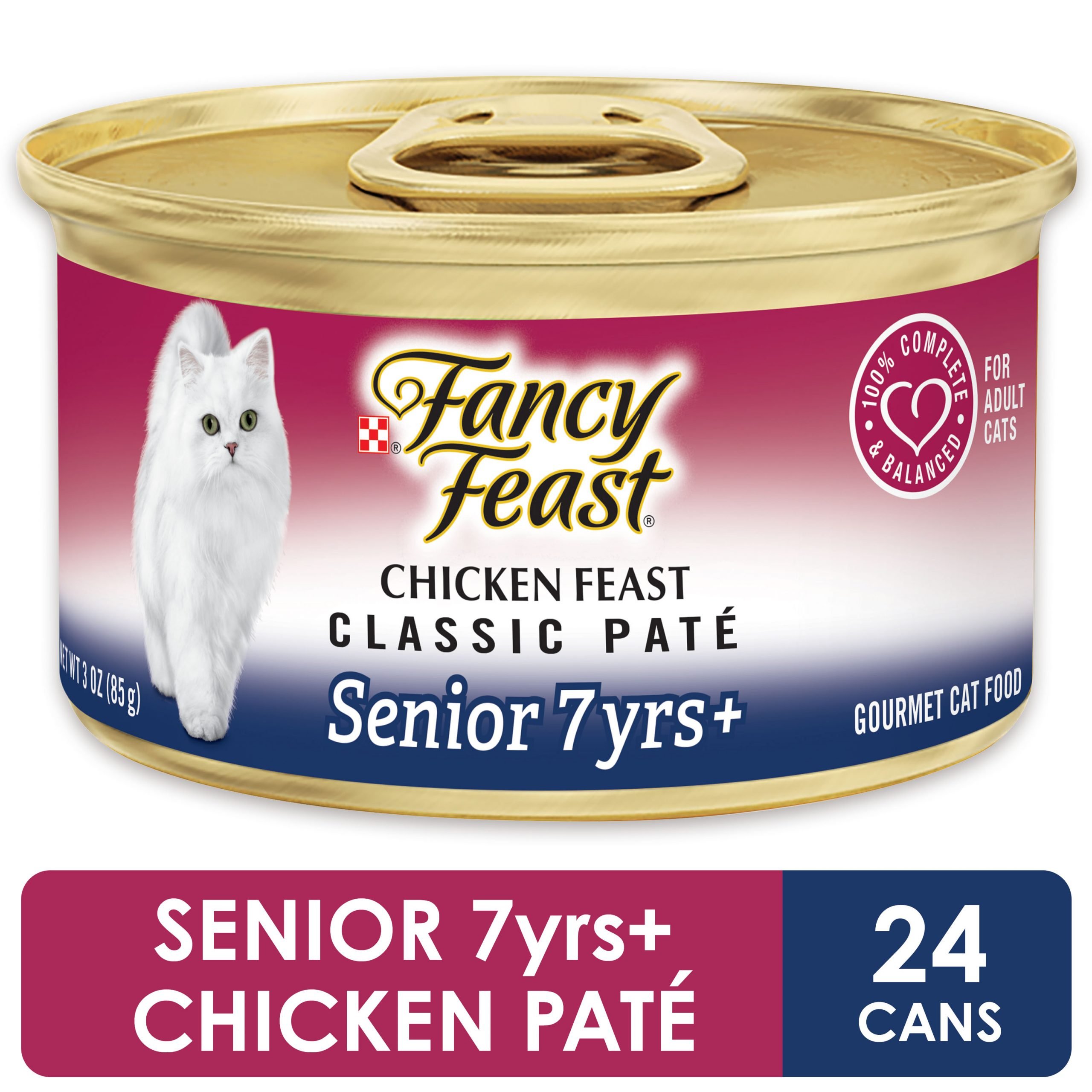 (24 Pack) Fancy Feast High Protein Senior Pate Wet Cat ...