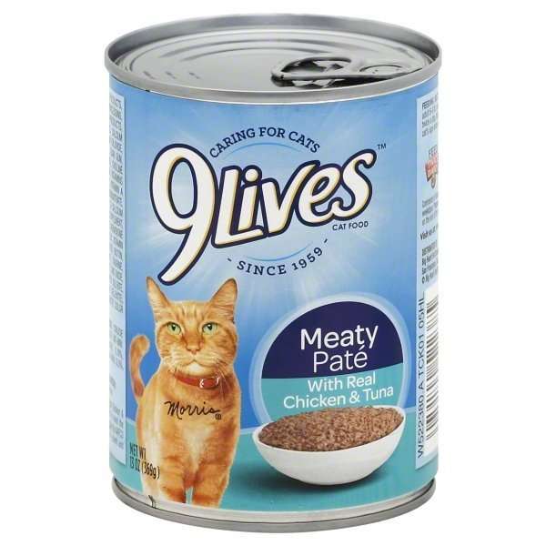 9Lives Meaty Pate With Real Chicken &  Tuna Wet Cat Food ...