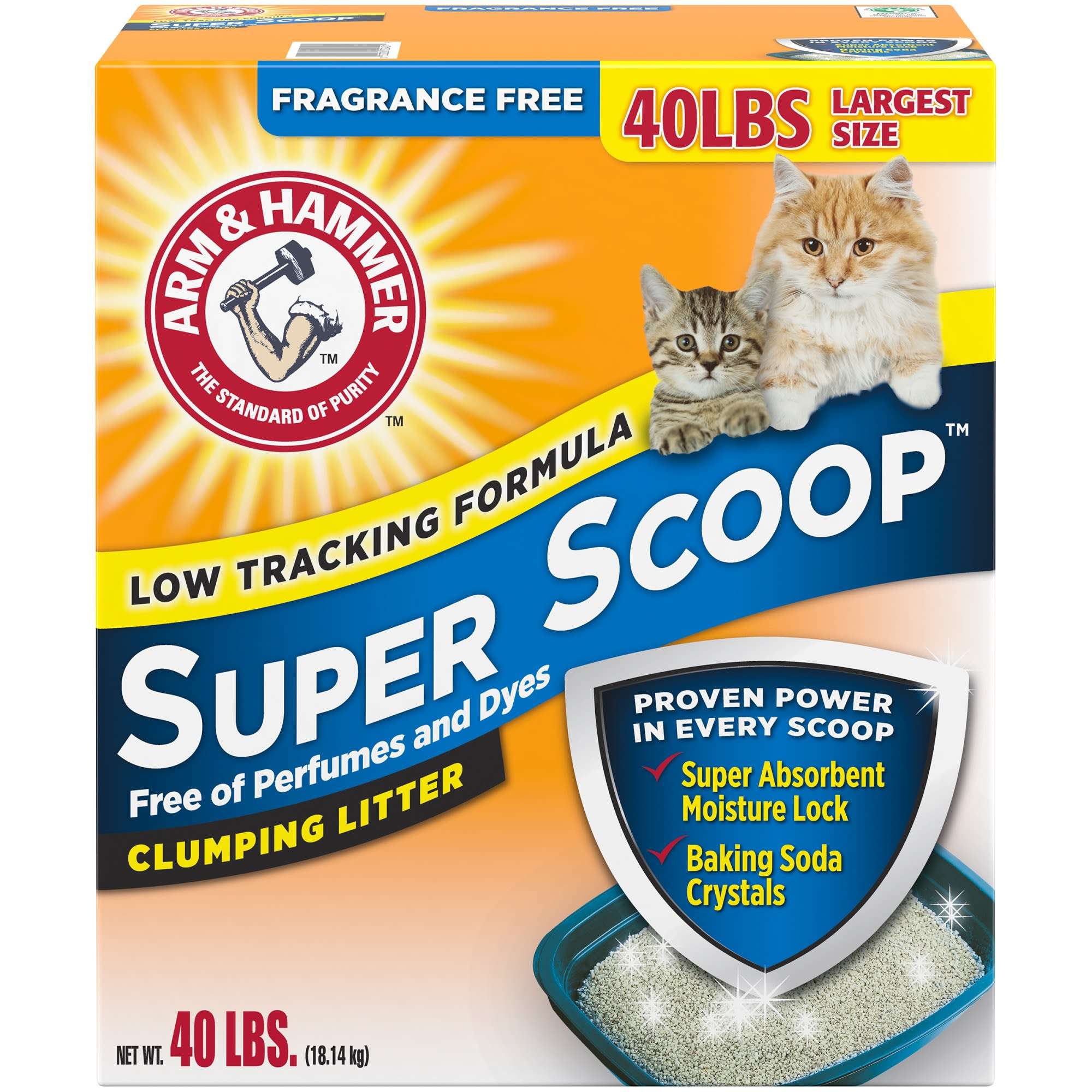 Arm &  Hammer Fragrance Free Super Scoop Clumping Litter ...
