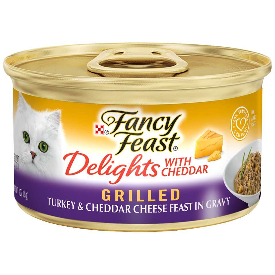 Fancy Feast Gravy Wet Cat Food, Delights Grilled Turkey ...