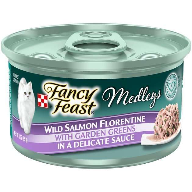 Fancy Feast Medleys Wild Salmon Florentine Canned Cat Food ...