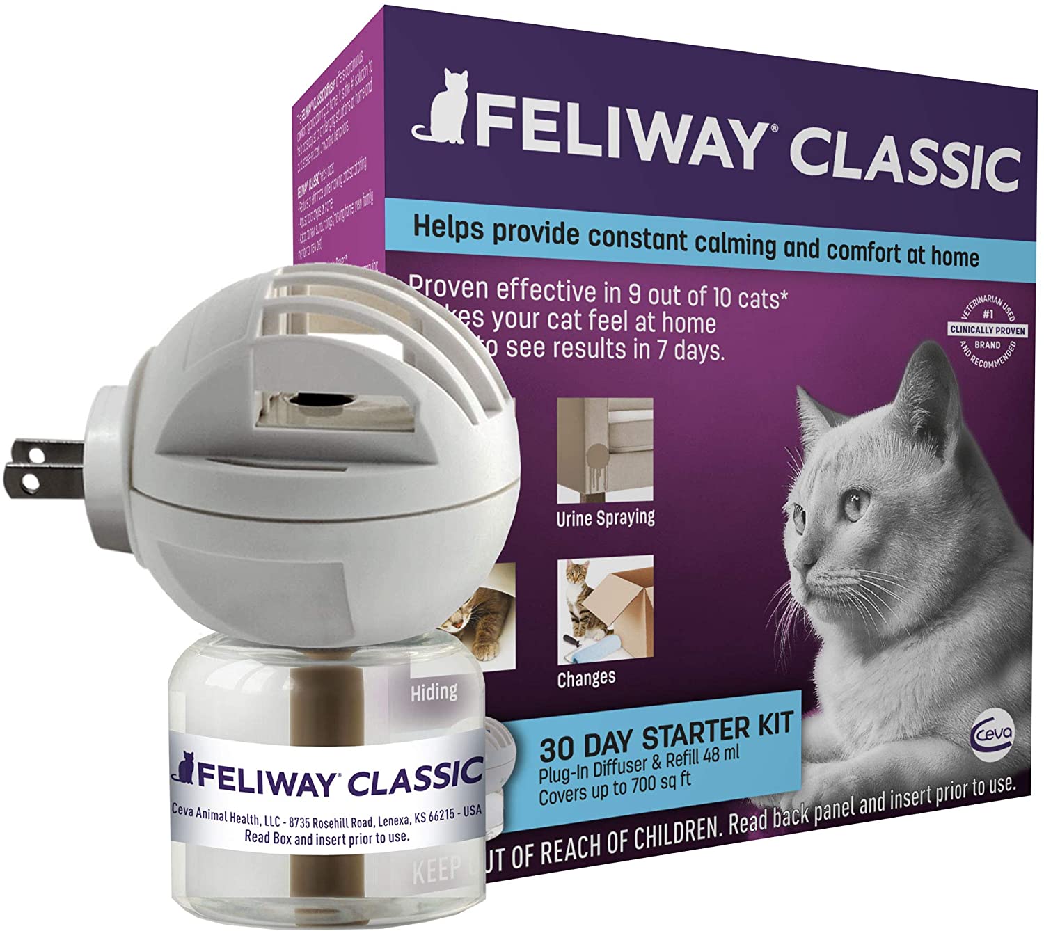 Feliway Classic Cat Calming Diffuser Kit for Cats (30 Day ...