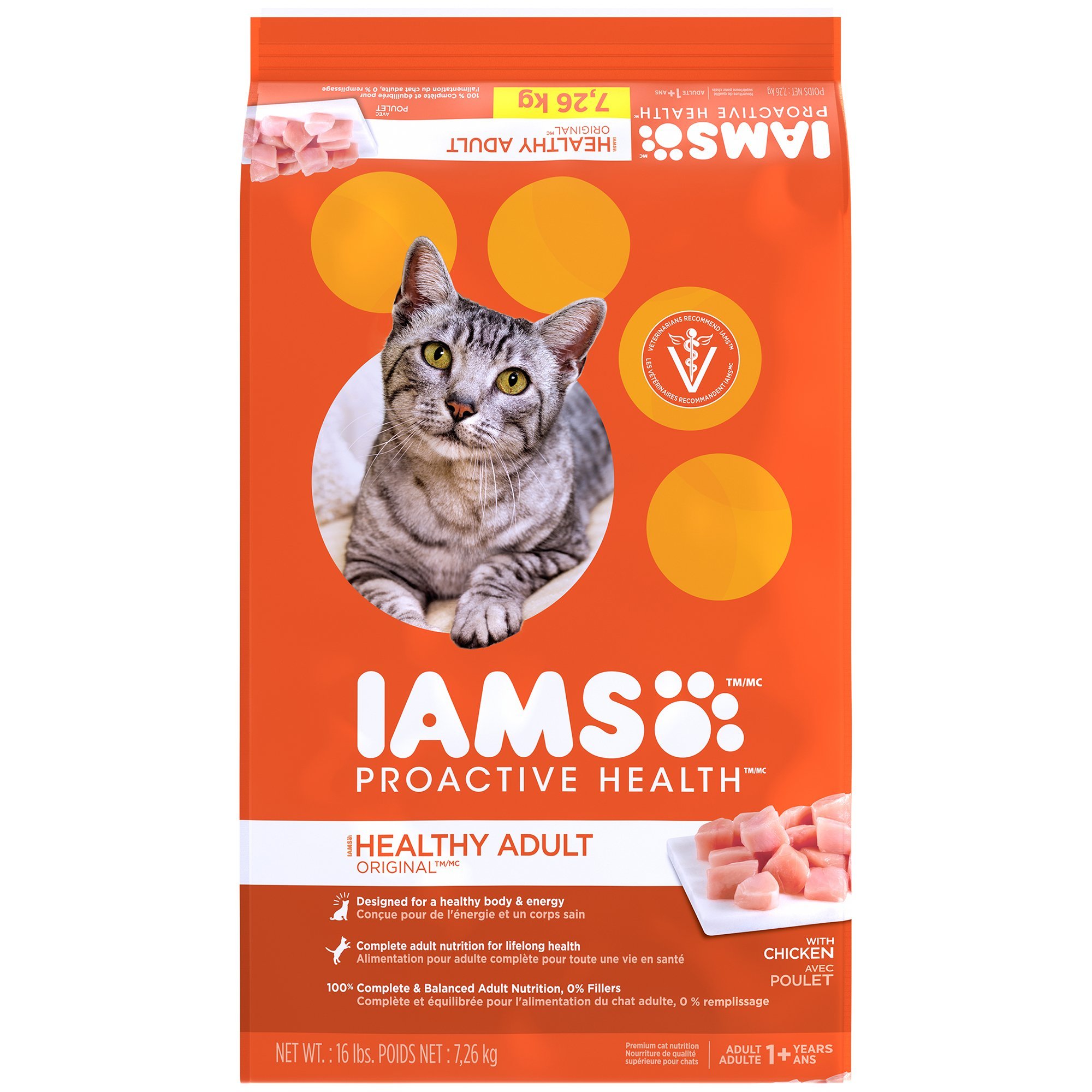 IAMS Proactive Health Original Adult Dry Cat Food Chicken ...