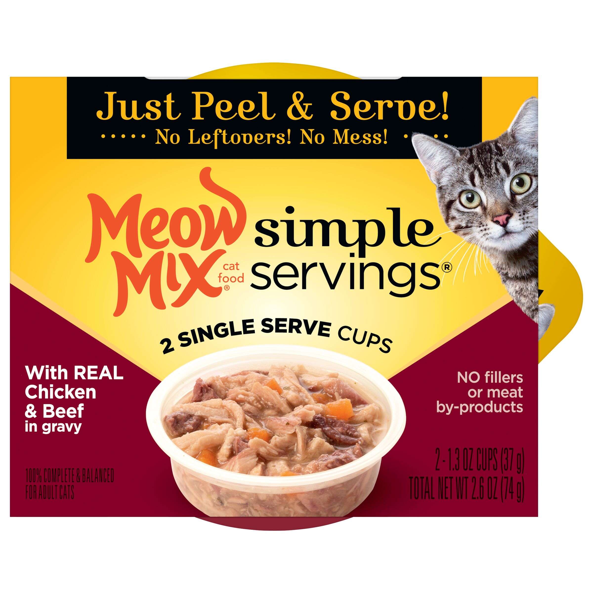 Meow Mix Simple Servings With Real Chicken And Beef In ...