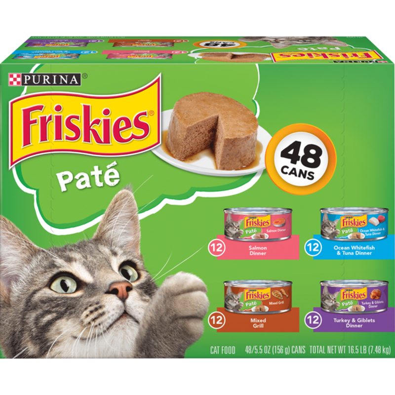 Purina Friskies Pate Wet Cat Food Variety Pack, Salmon ...