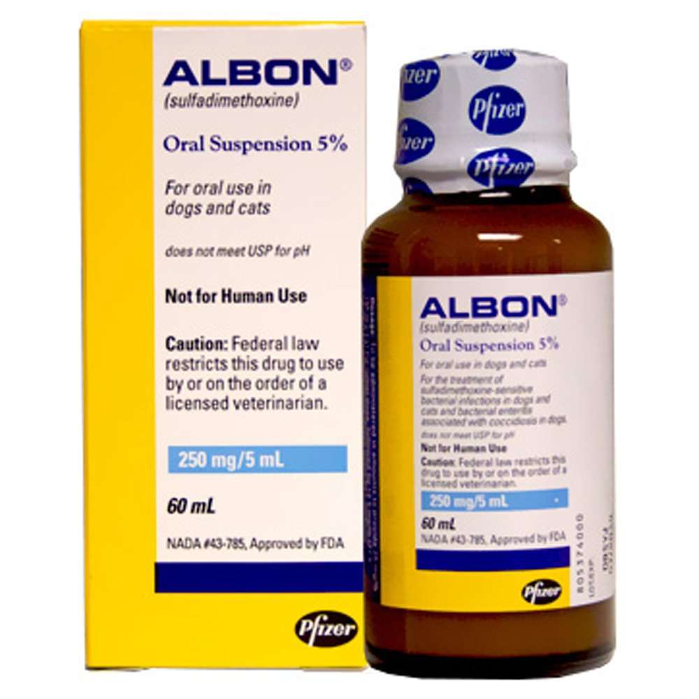 Albon Oral Suspension 5% 250mg/5ml 60ml