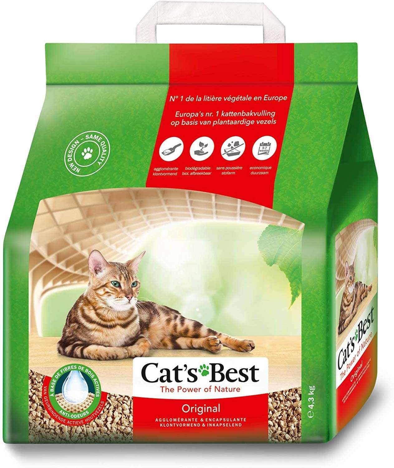 Cats Best Oko Plus Wood Fibres Based Clumping Cat Litter ...