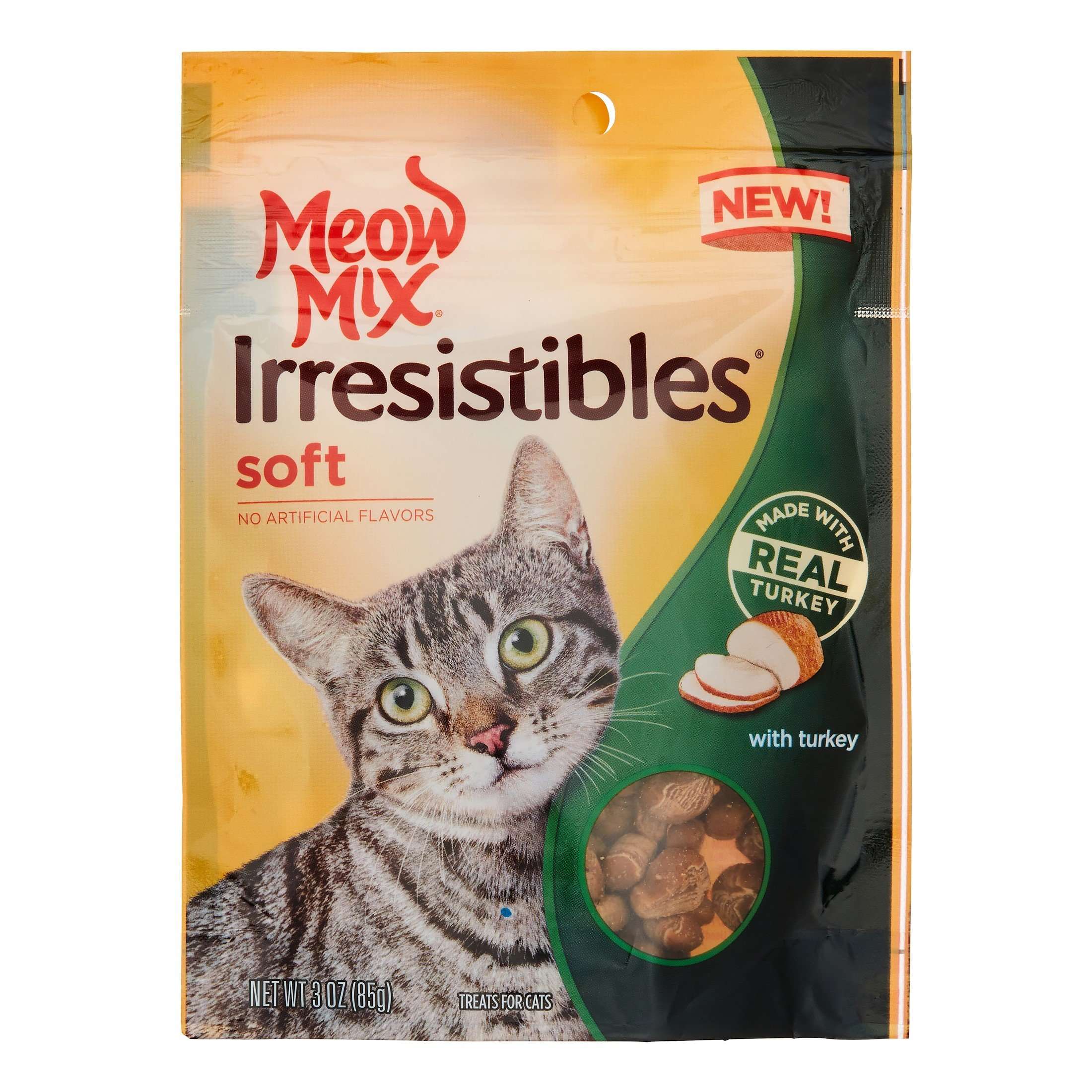 Meow Mix Irresistibles Cat Treats, Soft With Real Turkey ...