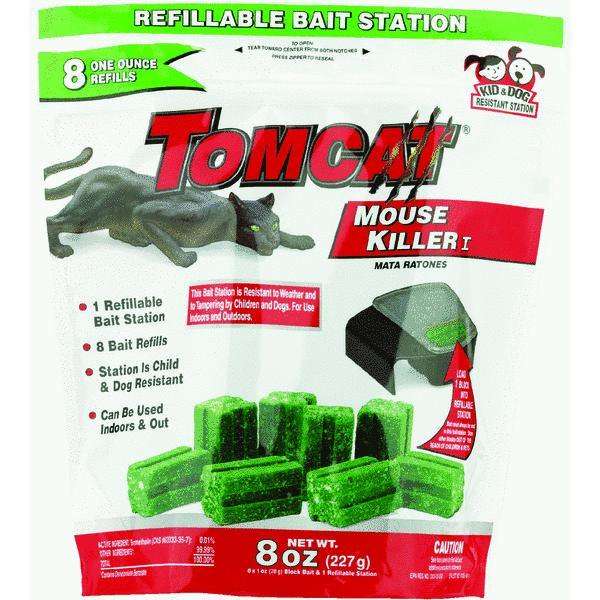 Tomcat Mouse Killer I Tier 1 Refillable Mouse Bait Station ...