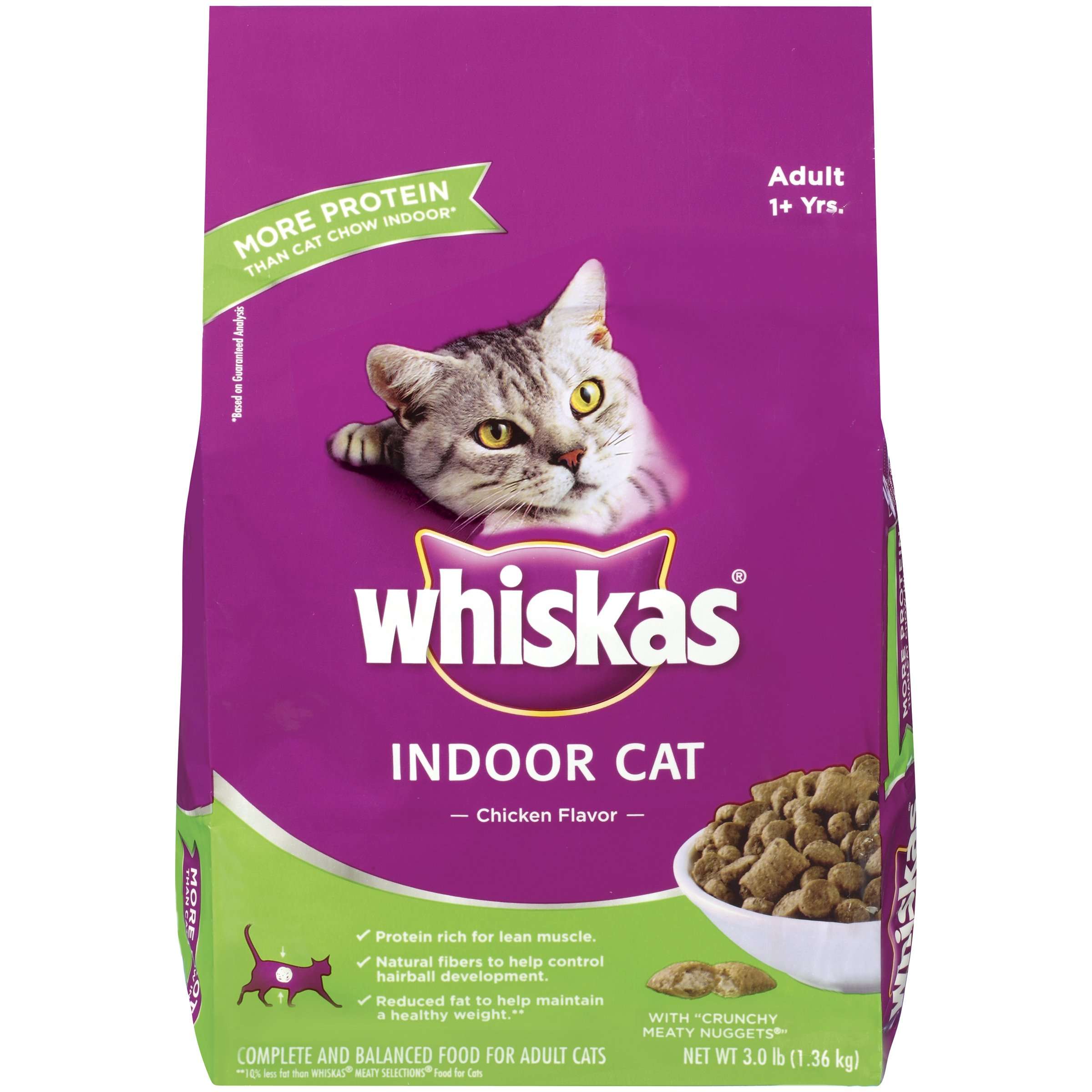 Whiskas Indoor Cat Chicken Flavor Adult 1+ Yrs Dry Cat ...
