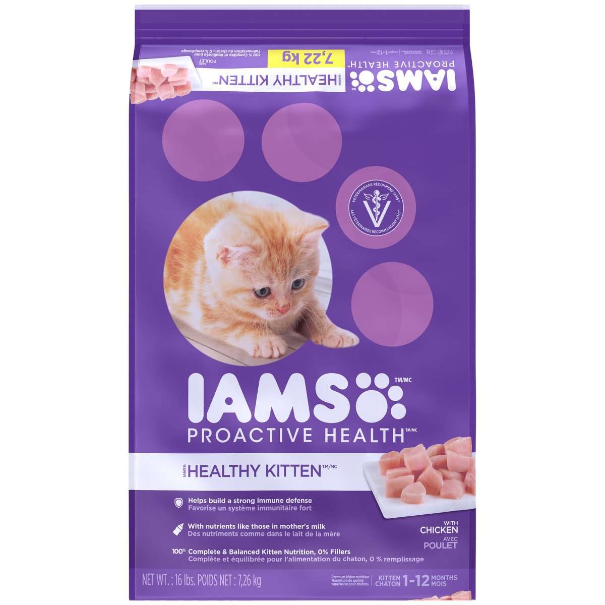 IAMS PROACTIVE HEALTH Kitten Dry Cat Food 16 Pounds