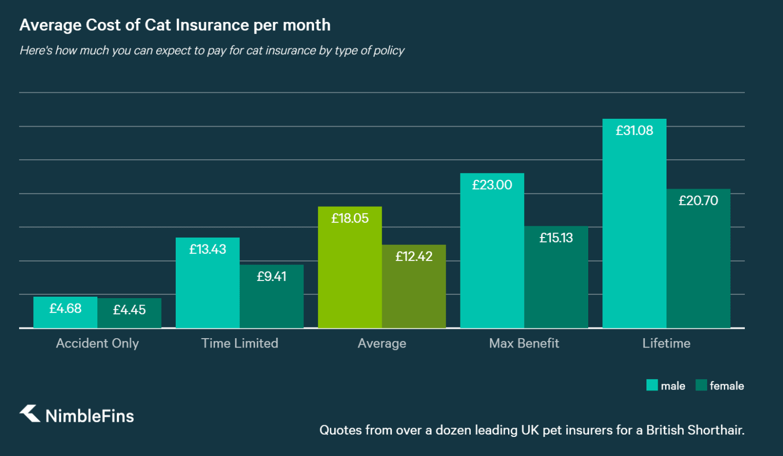 Average Cost of Cat Insurance 2019