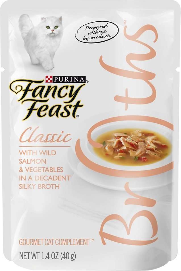 Fancy Feast Classic Broths with Wild Salmon &  Vegetables ...