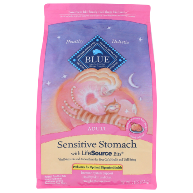 Blue Buffalo Sensitive Stomach Natural Adult Dry Cat Food, Chicken ...