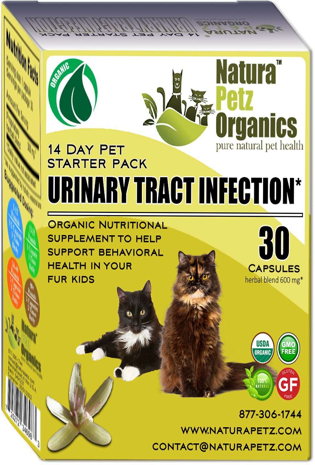 Natura Petz Organics Urinary Tract Infection Starter Pack Cat ...