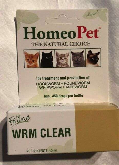 Homeopet Feline Worm Dewormer New 100% natural Feline Wrm ...
