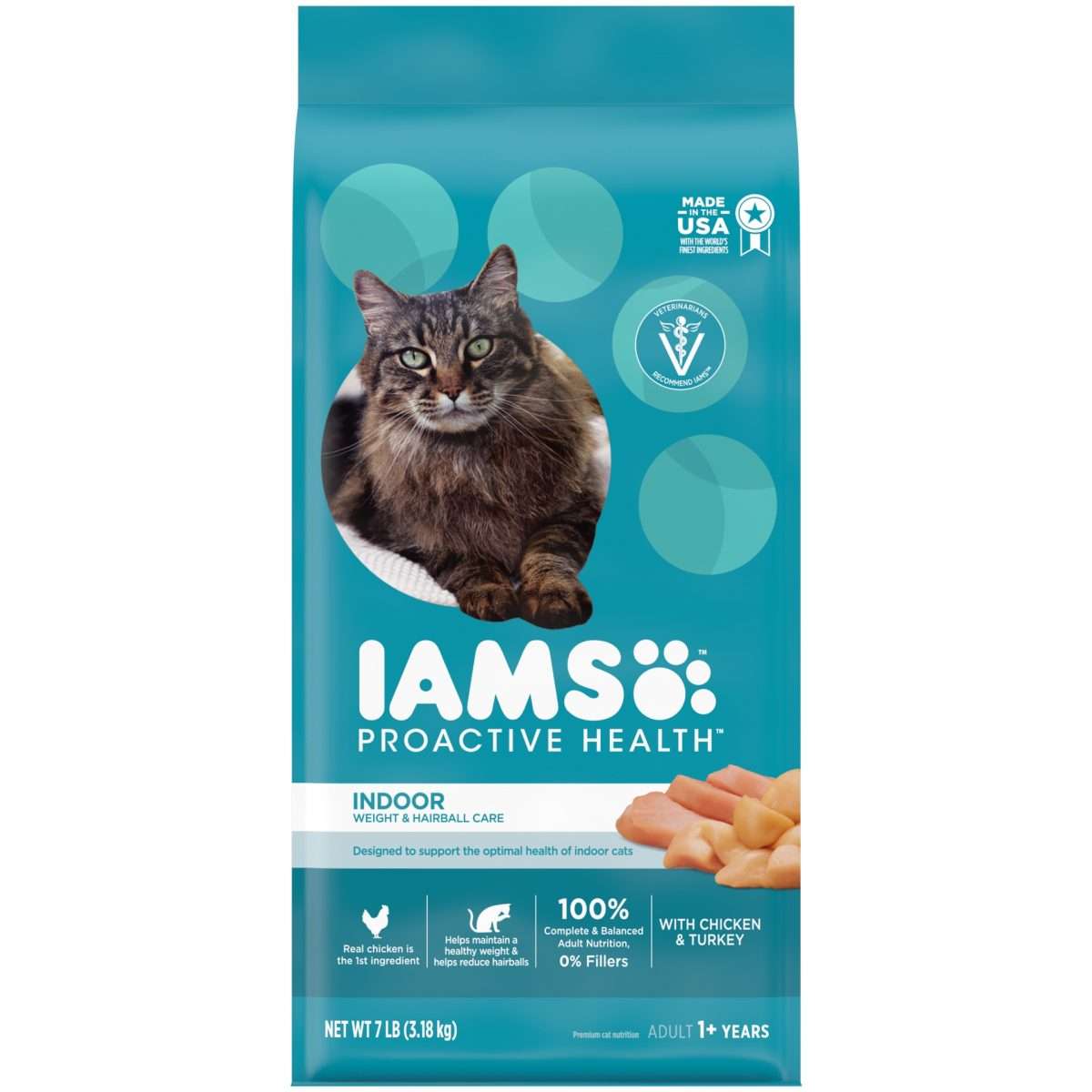 IAMS PROACTIVE HEALTH Adult Indoor Weight Control &  Hairball Care Dry ...