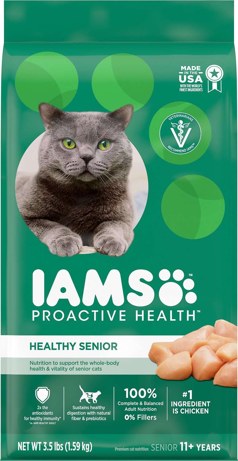 Iams ProActive Health Healthy Senior Dry Cat Food, 3.5