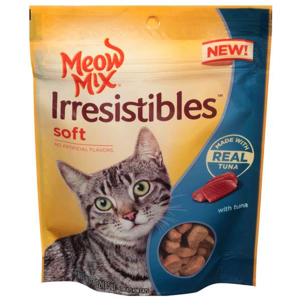 Meow Mix Irresistibles Soft Cat Treats Tuna 3oz