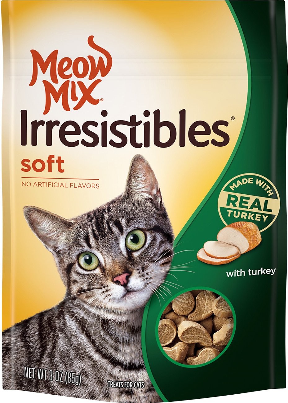 Meow Mix Irresistibles with Real Turkey Soft Cat Treats, 3 ...