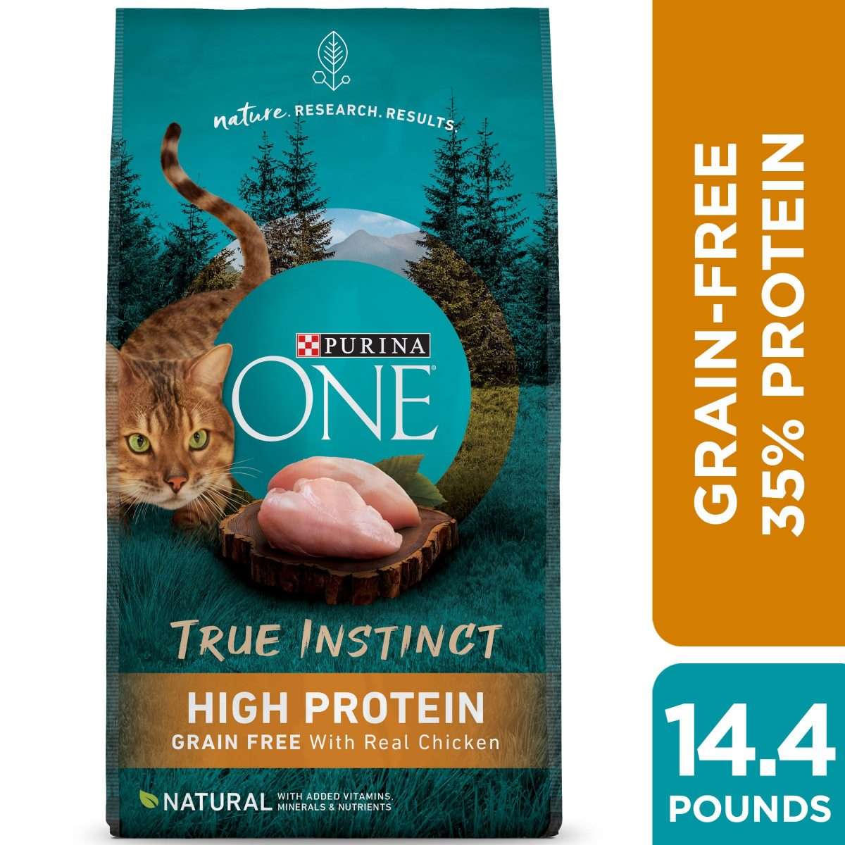 Purina ONE Natural, High Protein, Grain Free Dry Cat Food, True ...