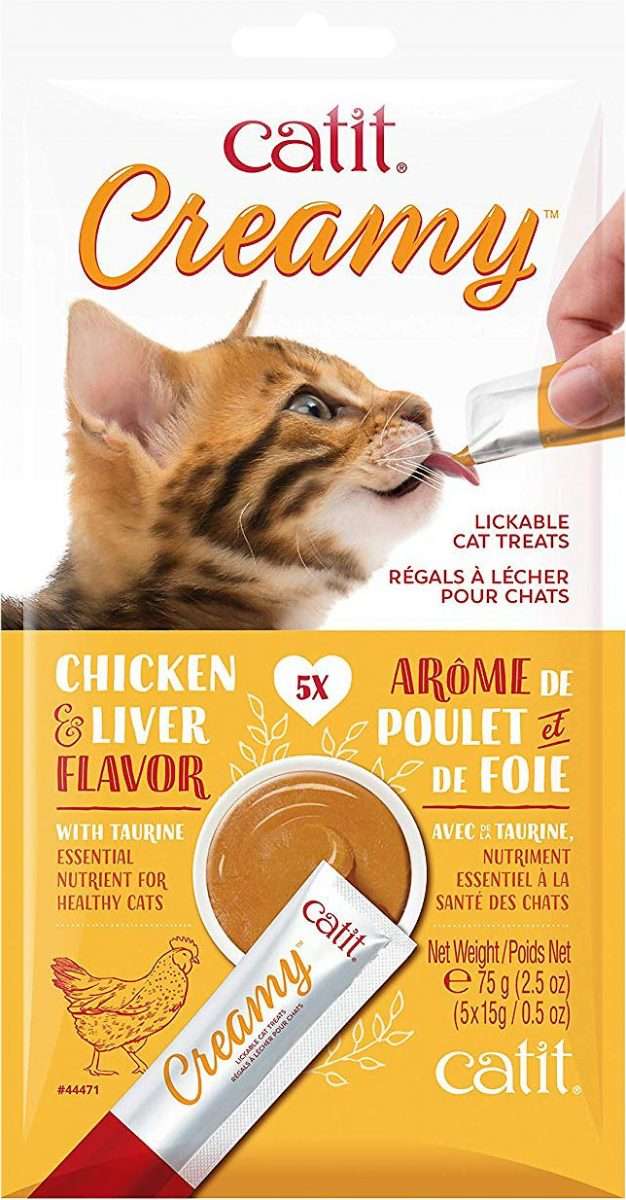 CATIT Creamy Chicken &  Liver Flavor Lickable Cat Treats, 30 count ...