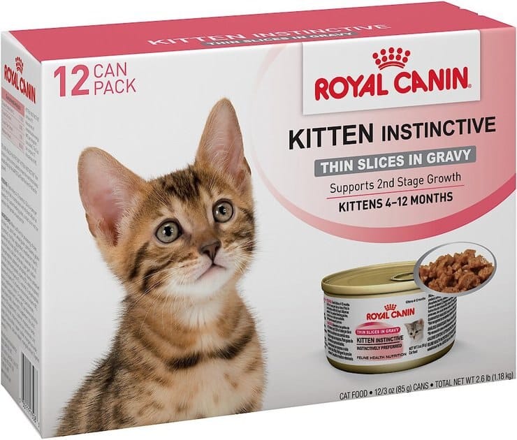 Royal Canin Kitten Instinctive Thin Slices in Gravy Canned Cat Food, 3 ...