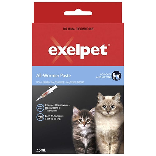 Exelpet Allwormer Treatment For Cats: Buy Exelpet Allwormer for Cats