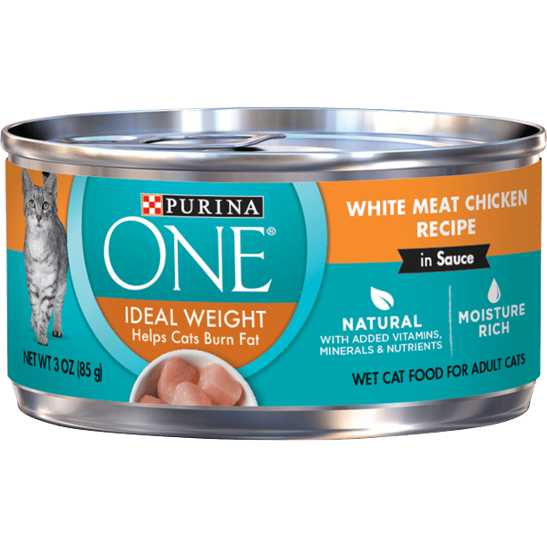Purina ONE Natural Weight Control Wet Cat Food, Ideal Weight White Meat ...