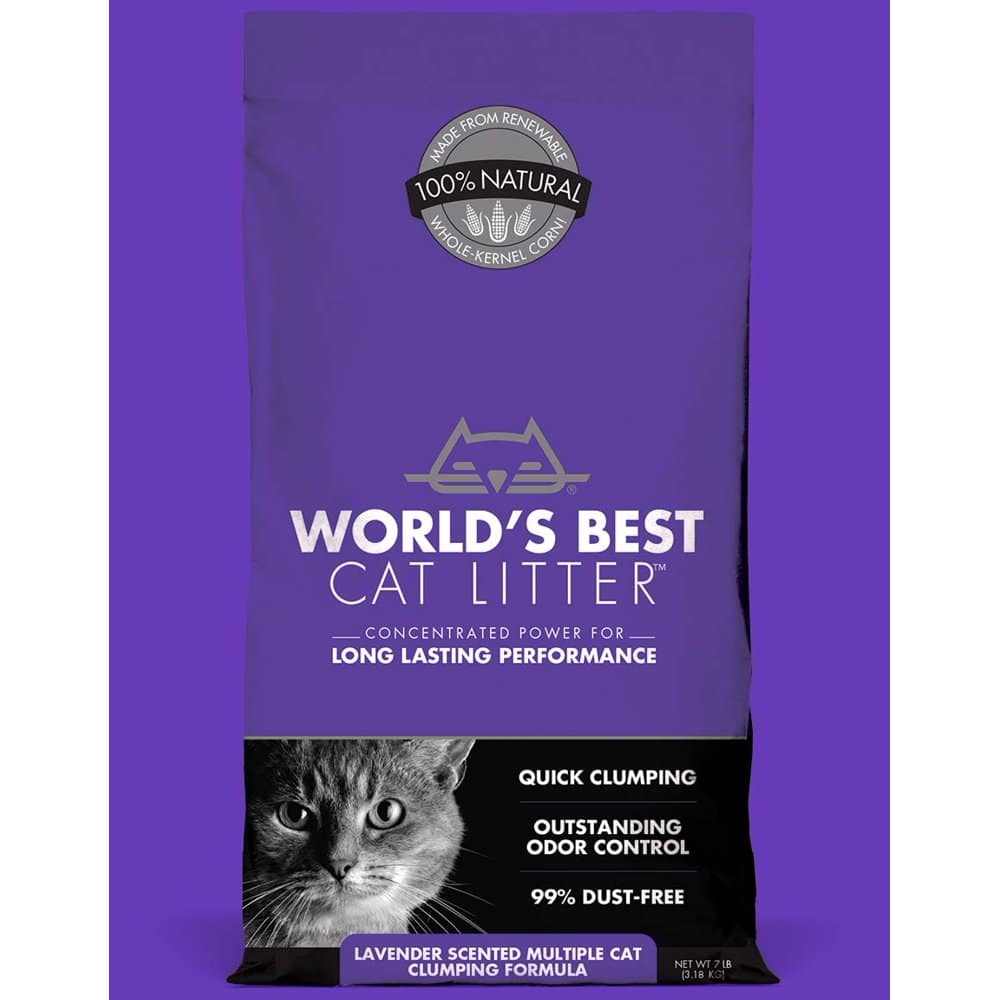 Worlds Best Cat Litter Multiple Cat Clumping Litter Cat, Lavender Scent ...