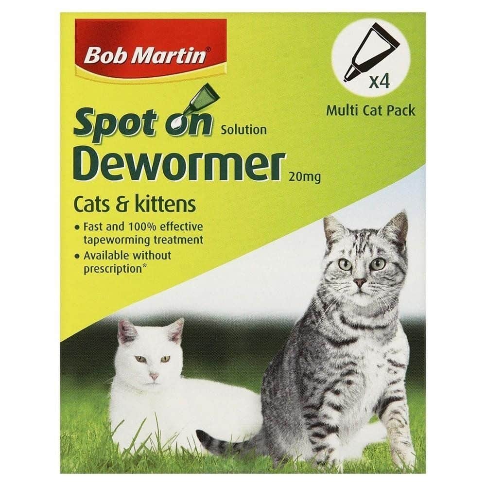 Bob Martin Spot On Dewormer for Cats and Kittens 4 Vials 70g
