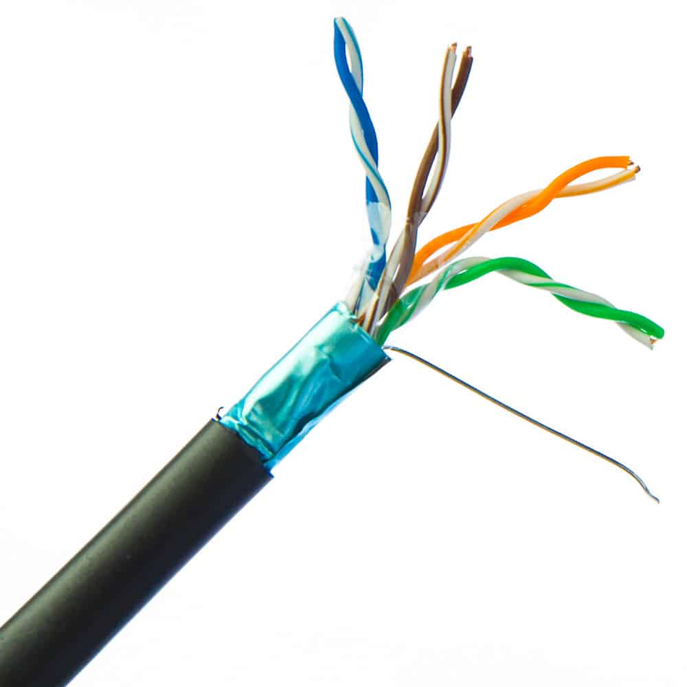 Bulk Solid Cat6 Black CMX Ethernet Cable