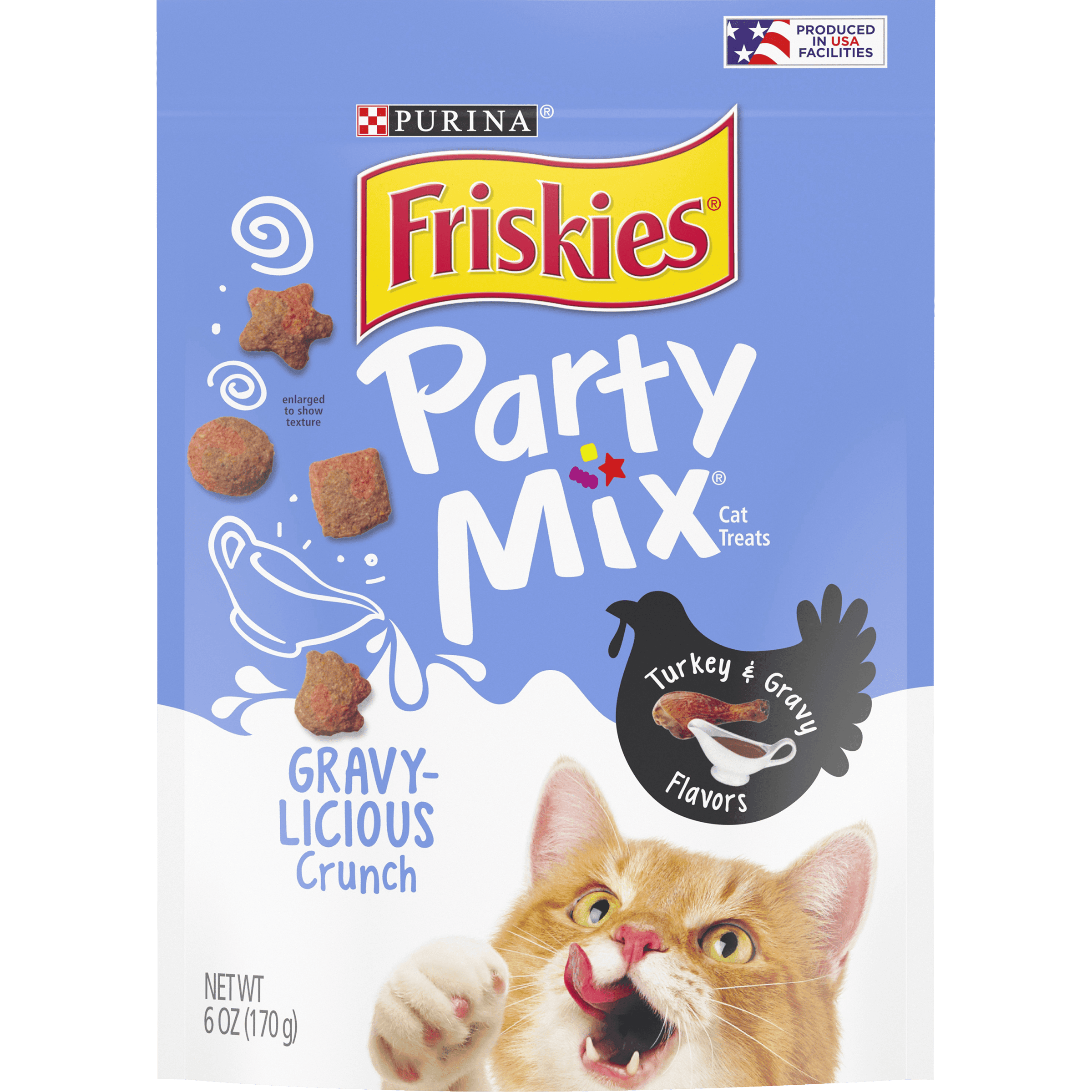 Friskies Cat Treats, Party Mix Crunch Gravylicious Turkey &  Gravy ...