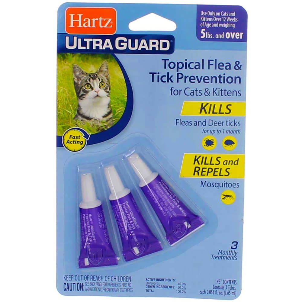 Hartz UltraGuard Topical Flea and Tick Prevention Treatment for Cats ...