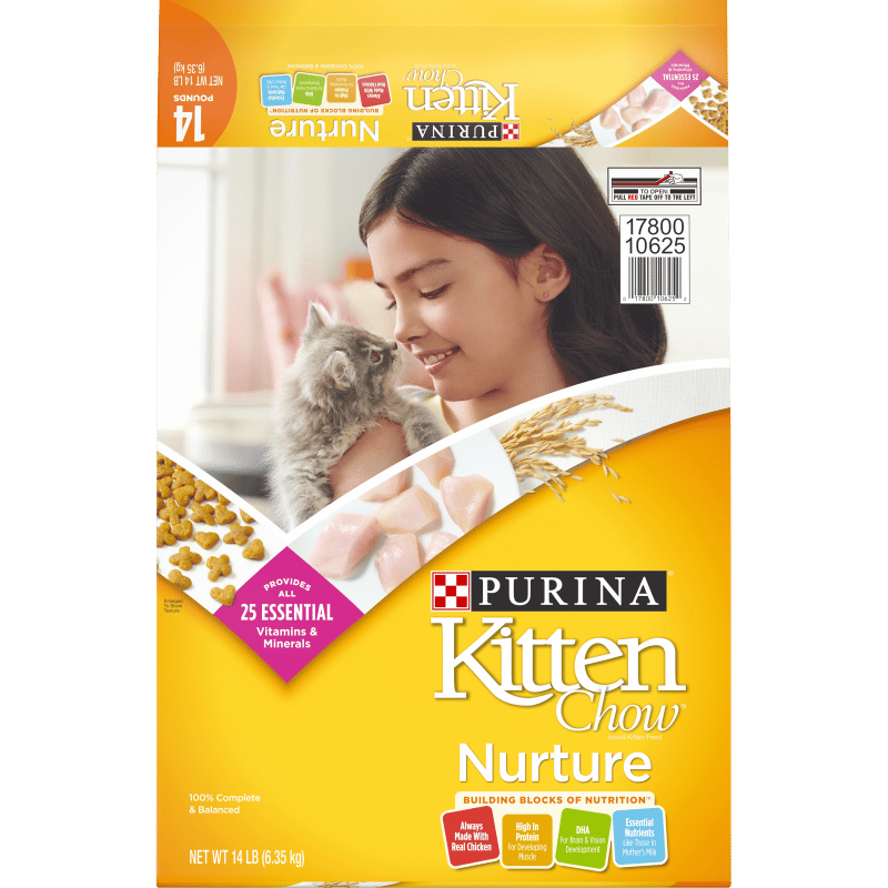 Purina Kitten Chow Dry Kitten Food, Nurture, 14 lb. Bag
