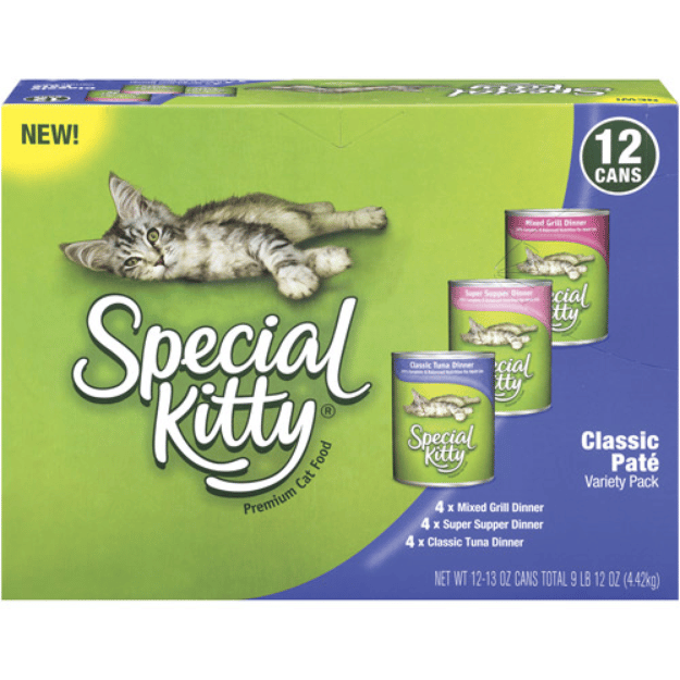Special Kitty Classic Pate Variety Pack Wet Cat Food, 13