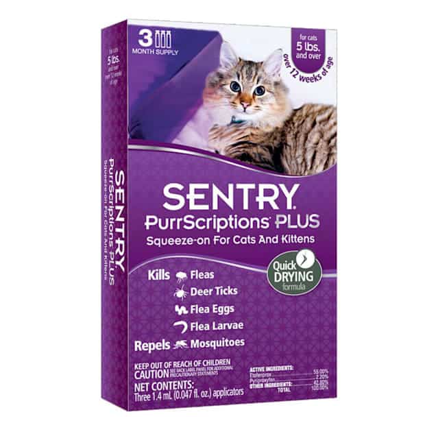 Sentry PurrScriptions Plus Flea &  Tick Drops for Cats