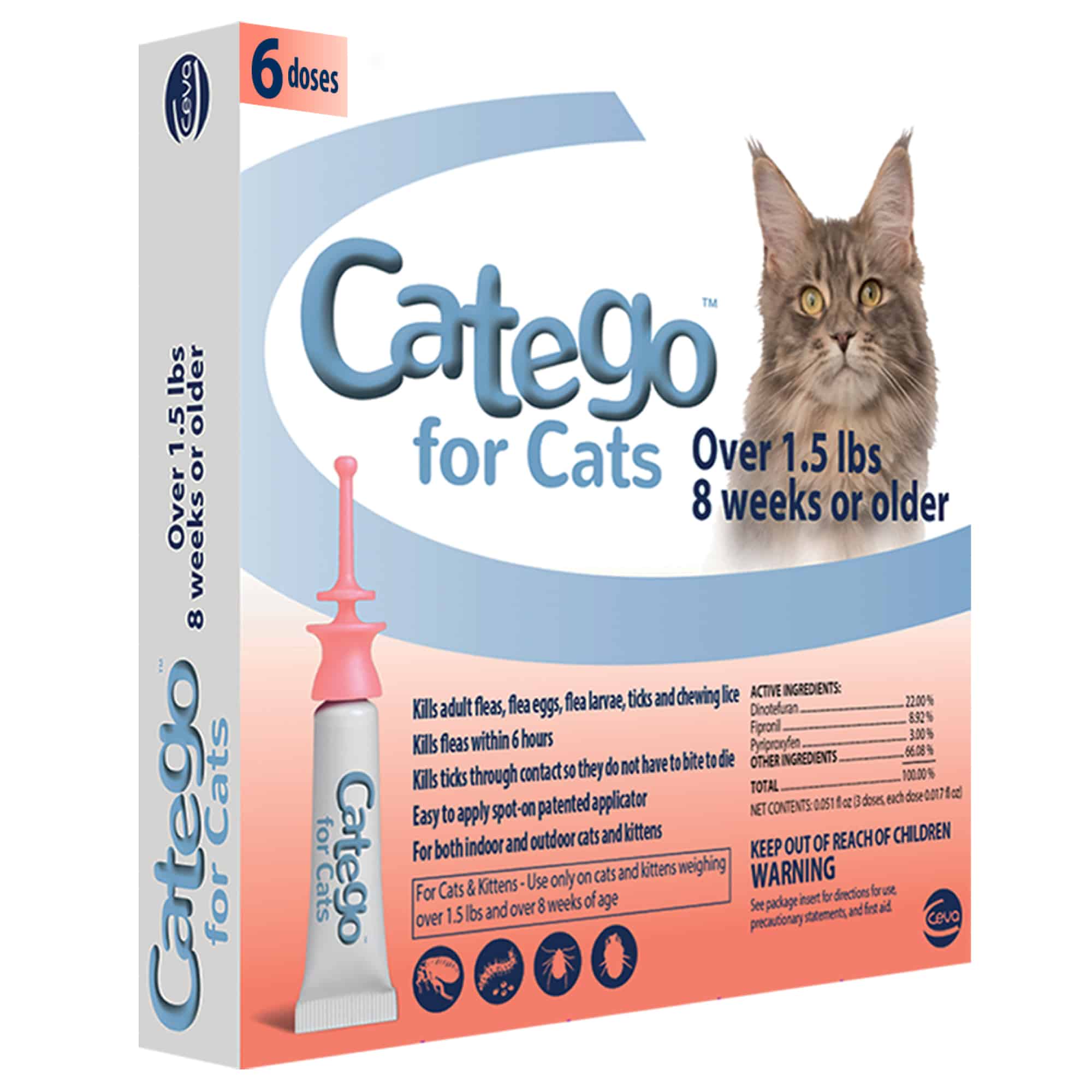 Catego Flea &  Tick Control for Cats (6 Doses)
